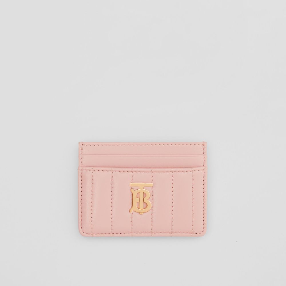 Quilted Leather Lola Card Case in Dusky Pink - Women | Burberry® Official