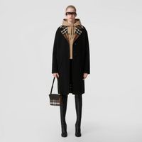 Reversible Check Wool Coat Birch Brown - Women | Burberry® Official