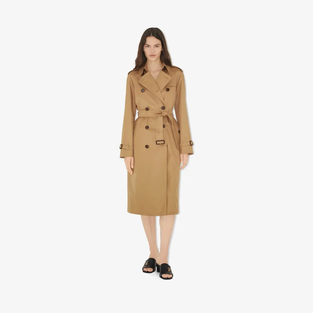 Waterloo Cotton Trench Coat in Beige - Burberry