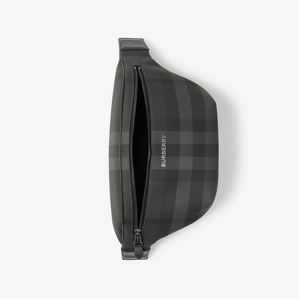 Cason Belt Bag in Charcoal - Men, Canvas | Burberry® Official