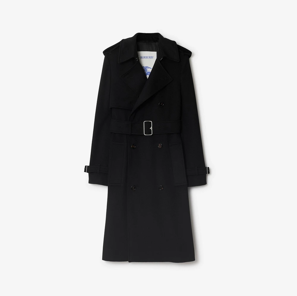 Cashmere Trench Coat in Black - Women | Burberry® Official