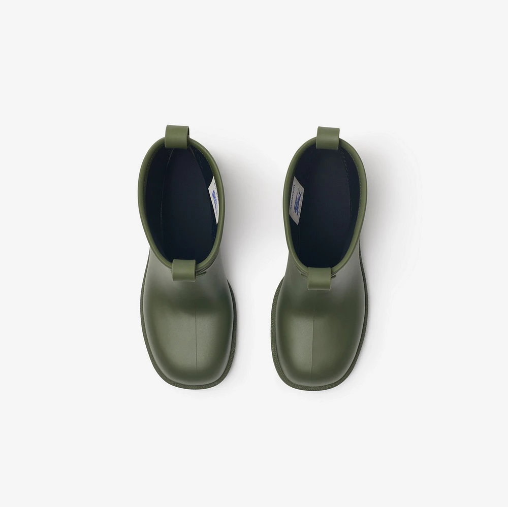Rubber Marsh Stamp Heeled Low Boots​ in Loch - Women | Burberry® Official