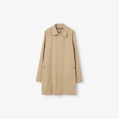 Short Camden Heritage Car Coat in Honey - Men, Cotton Gabardine | Burberry® Official