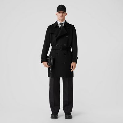 Cashmere Kensington Trench Coat Black - Men | Burberry® Official
