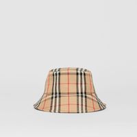 Vintage Check Technical Cotton Bucket Hat Archive Beige | Burberry® Official