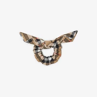 Check Cotton Scrunchie in Sand - Children | Burberry® Official