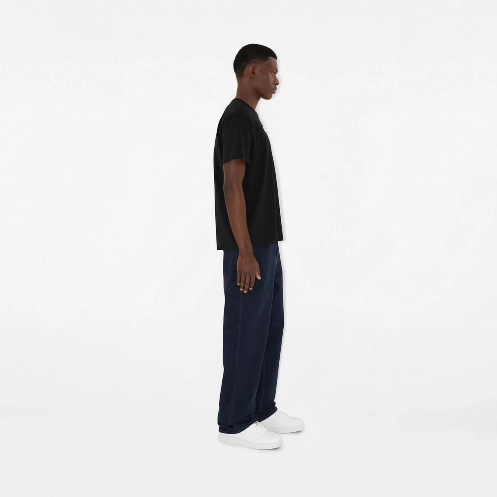 Logo Cotton T-shirt in Black - Men | Burberry® Official