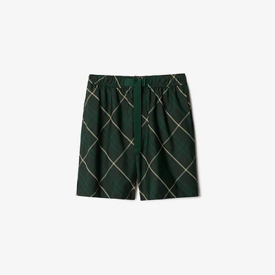 Check Shorts in Jungle - Men | Burberry® Official