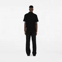 Cotton Polo Shirt in Black - Men | Burberry® Official