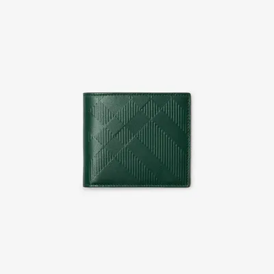 Check Bifold Wallet in Vine - Men, Leather | Burberry® Official