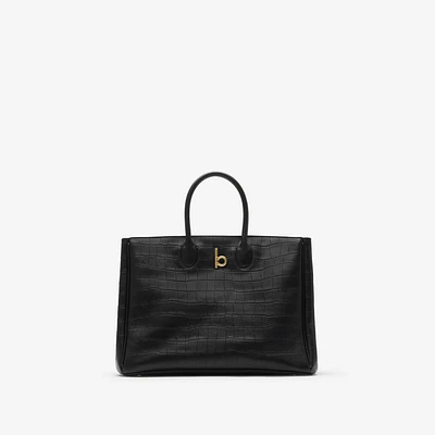 Medium Rocking Horse Tote in Black - Women | Burberry® Official