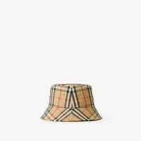 Vintage Check Technical Cotton Bucket Hat in Archive beige - Women | Burberry® Official