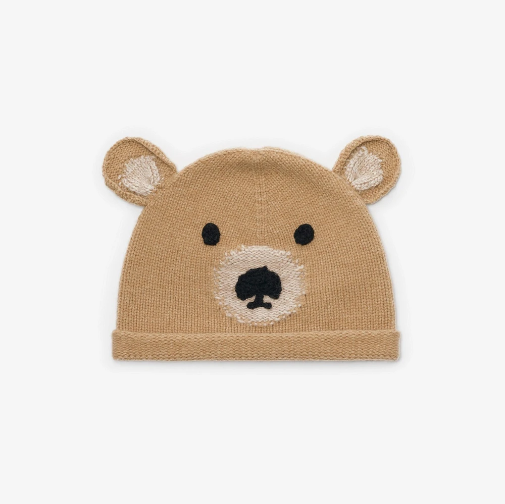 Thomas Bear Wool Beanie in Pale stone - Children | Burberry® Official