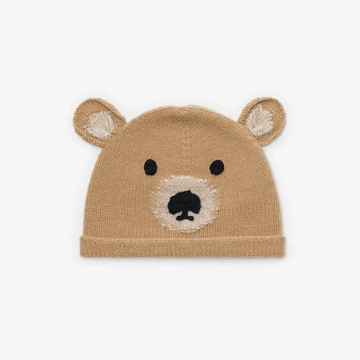 Thomas Bear Wool Beanie in Pale stone - Children | Burberry® Official