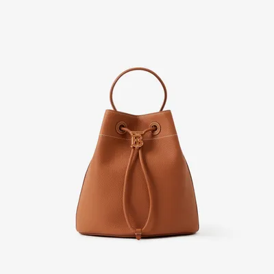 Small TB Bucket Bag in Warm russet brown - Women, Leather | Burberry® Official