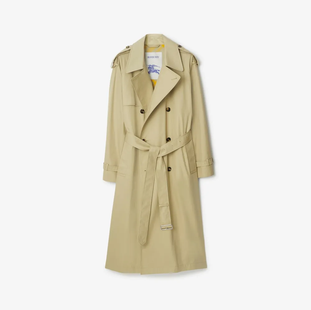 Long Castleford Trench Coat in Hunter - Men, Cotton | Burberry® Official