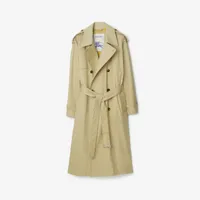 Long Castleford Trench Coat in Hunter - Men, Cotton | Burberry® Official