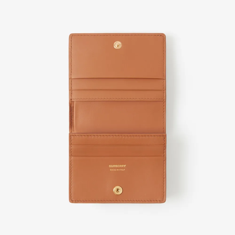 TB Folding Wallet in Warm russet brown - Women, Leather | Burberry® Official
