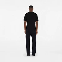 Cross Stitch EKD​ Cotton T-shirt in Black - Men | Burberry® Official