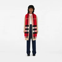 Check Cashmere Scarf in Red | Burberry® Official