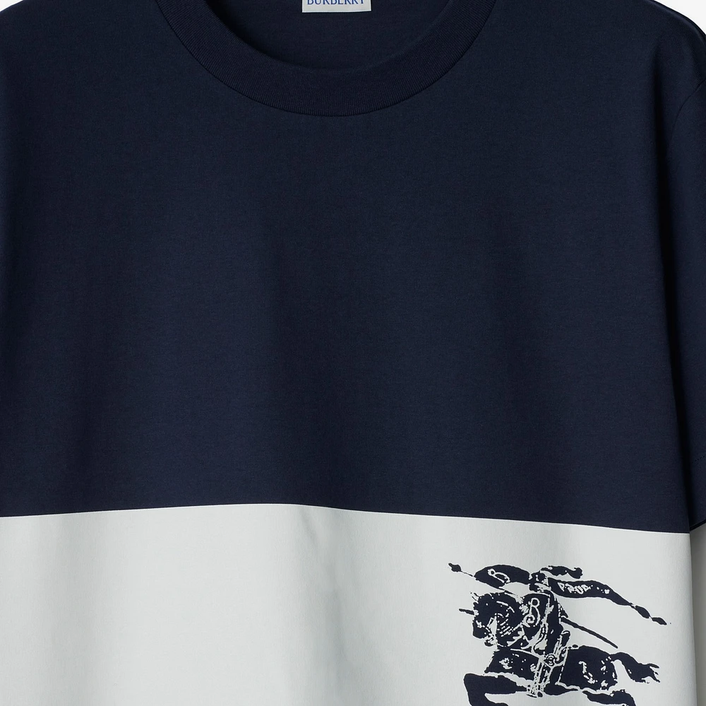 EKD Stripe Cotton T-shirt in Storm - Men | Burberry® Official