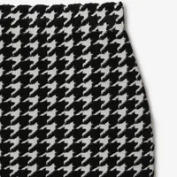 Houndstooth Nylon Blend Mini Skirt in Black - Women, Technical | Burberry® Official