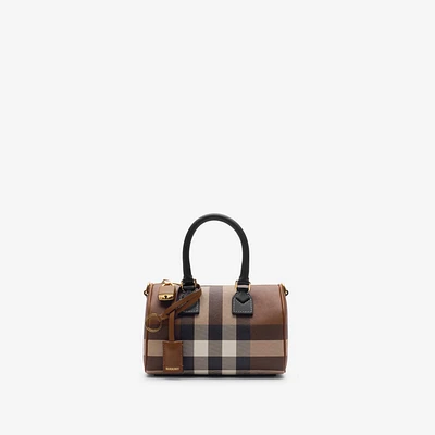 Mini Check Bowling Bag in Dark birch brown - Women | Burberry® Official