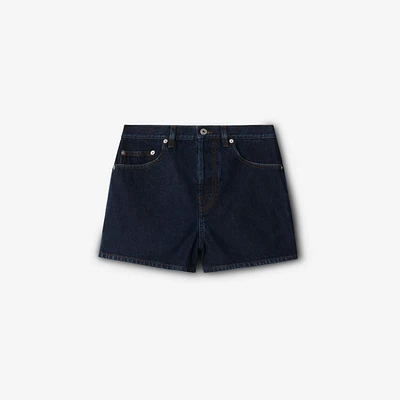Denim Shorts in Indigo - Women, Cotton | Burberry® Official
