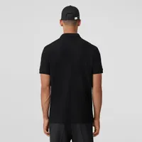 Monogram Motif Cotton Piqué Polo Shirt Black - Men | Burberry® Official