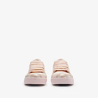 Check Cotton Sneakers in Shell - Children | Burberry® Official