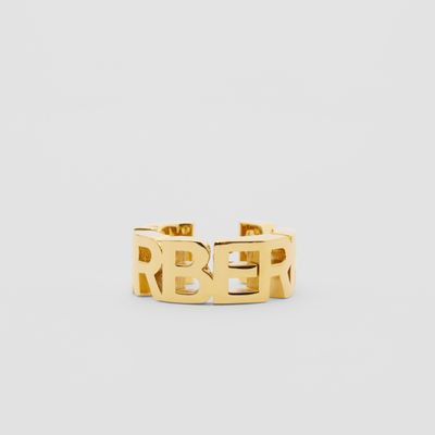 Gold-plated Logo Ear Cuff in Light - Women | Burberry® Official
