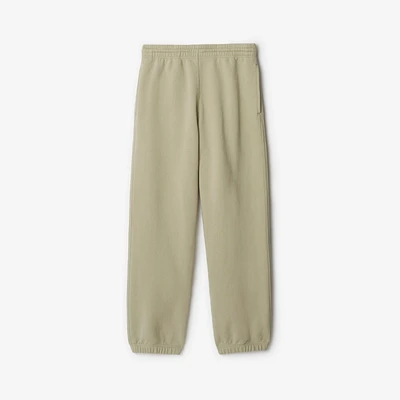 Cotton Jogging Pants in Lichen - Men | Burberry® Official