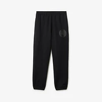 EKD Badge Cotton Jogging Pants in Black - Men | Burberry® Official