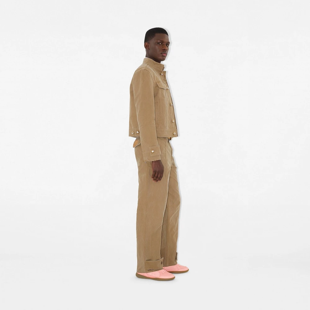 Cotton Trousers in Walrus - Men | Burberry® Official