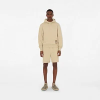 Check Label Cotton Shorts in Nutmeg - Men | Burberry® Official