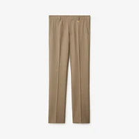 Wool Tailored Trousers in Puddle - Men | Burberry® Official