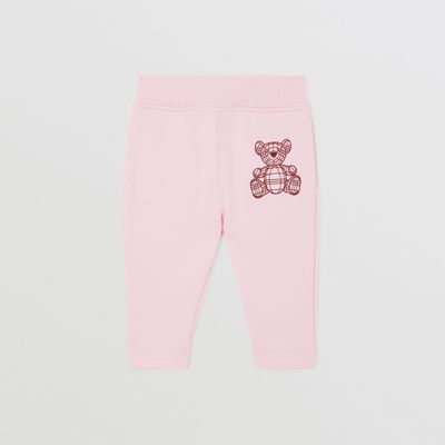 Thomas Bear Motif Cotton Jogging Pants Pale Candy Pink - Children | Burberry® Official
