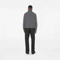 Cashmere Blend Half-zip Sweater in Grey - Men | Burberry® Official