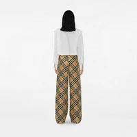 Check Silk Pyjama Trousers in SAND IP CHECK - Women | Burberry® Official