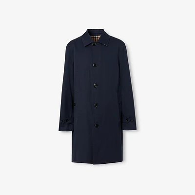 Mid-length Paddington Heritage Car Coat in Coal blue - Men, Cotton Gabardine | Burberry® Official