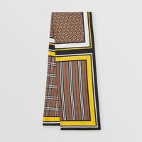Montage Print Silk Scarf in Birch Brown | Burberry® Official