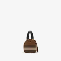 Mini Check Bowling Bag in Dark birch brown - Women | Burberry® Official