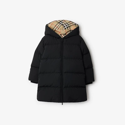 Nylon Puffer Coat in Black | Burberry® Official