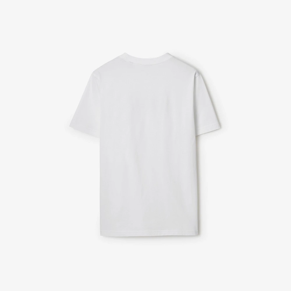 Logo Cotton T-shirt in White - Women | Burberry® Official