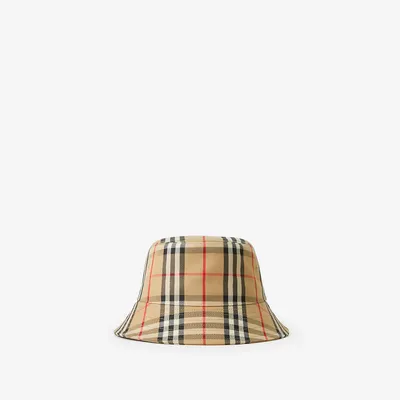 Vintage Check Technical Cotton Bucket Hat in Archive beige - Women | Burberry® Official