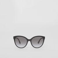 Monogram Motif Cat-eye Frame Sunglasses in Black - Women | Burberry® Official