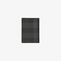 Check Folding Card Case in Charcoal - Men