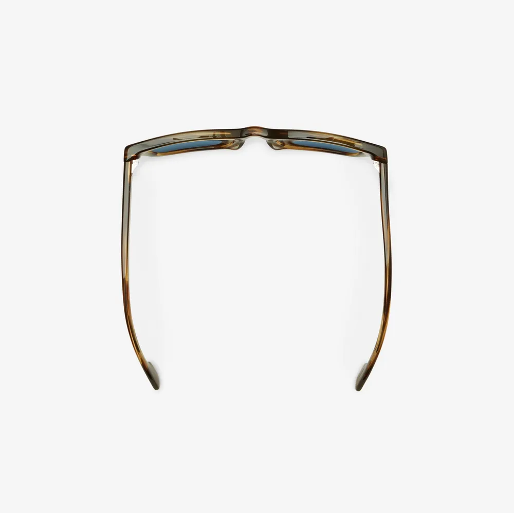 Stripe Square Sunglasses in Tortoiseshell - Men | Burberry® Official