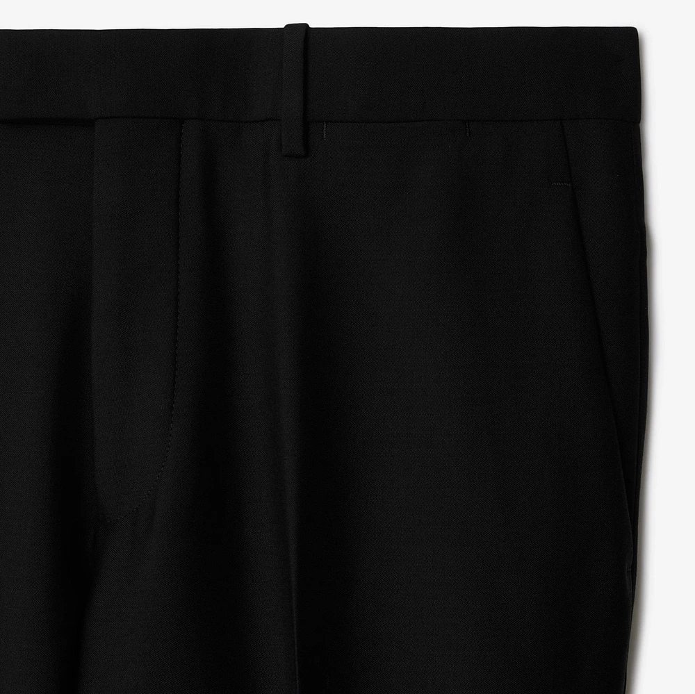 Wool Tailored Trousers in Black - Men | Burberry® Official