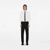 Check Silk Tie in Charcoal Grey - Men | Burberry® Official